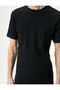 Ribbed T-Shirt Textured Crew Neck Short Sleeve Cotton - 5