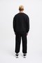 Erkek Basic Diagonal Siyah Sweatshirt - 6