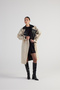 Maxi Boy Belted Cloak Trench Coat Beige - 2