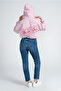 Women's Oversize Hooded Sweatshirt / Hoodie (Black - Navy - Pink - Cream) - 6