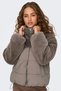 Women's Stand-Up Collar Faux Fur Detail Puffer Coat 15292945 Hazelnut