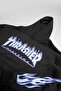 Thrasher Flam Printed Oversize Unisex Black Hoodie - 7