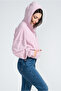 Women's Oversize Hooded Sweatshirt / Hoodie (Black - Navy - Pink - Cream) - 3