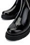 Women's Genuine Leather Black Patent Leather Casual Boots - 4