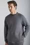 Clint Men's Dark Gray Sweatshirt with Pocket Detail - 3