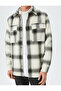 Long Sleeve Regular Fit Flap Pocket Detailed Cotton Blend Plaid Lumberjack Shirt Jacket - 5
