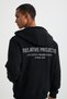 Lamar Men's Cotton Hooded Black Sweatshirt - 5