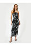 Strapless Midi Dress with Corset Detail