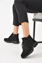 Napele Cross-Tied Genuine Leather Women's Boots Black Nubuck