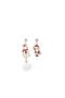 Christmas Fleece Bear and Santa Claus Figure Dangle Earrings - 2
