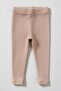 100% cotton soft texture girl's leggings beige