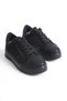 Selivena Black Unisex Women's Daily Lace-Up Sneaker Sports Walking Shoes