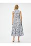 Floral Shirt Dress Midi Buttoned Sleeveless - 4