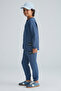 Nacer boy's ornament label comfort indigo tracksuit set - 2