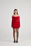 Madonna Collar Lined Mini Dreamer Dress Red - 3