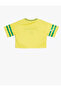 Brasil Printed Crop T-Shirt - Short Sleeve, Crew Neck - 4