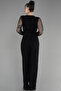Black V-Neck Glittery Jumpsuit ABT36918 - 2