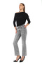 Women's One Shoulder Boat Neck Steel Thick Black Blouse - 9