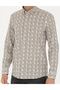 Khaki Regular Fit Long Sleeve Shirt 50273550-Vr027 - 6
