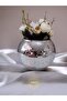Işıltı Desing Mirrored Round Glass Vase Mini Size Gray - 2