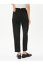 Stitching Detailed Cigarette Fabric Trousers Straight Leg - 4