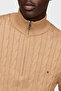 Men's Stand Collar Cotton Pullover - Half Zip, Regular Fit Mw0Mw36532 Rbc - 4