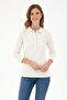 Basic Polo Neck 95% Cotton Women's Sweatshirt