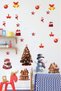 New Year Flower and Star Leaf Watercolor Style Glass Wall New Year Sticker - Sticker Ornament Gift - 3