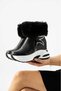 Jena Hidden Heel Black Skin Boots - 4