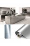 Self Adhesive Kitchen Cabinet and Furniture Covering Foil Silver Gray 40 cm X 100 cm - 2