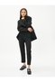 Stitching Detailed Cigarette Fabric Trousers Straight Leg - 2