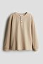 Waffled jersey Henley top