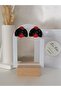 Steel Needle Earrings - Luck - Red & Black Ladybug Handmade Polymer Clay Earrings - 2