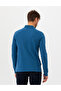 Light Navy Blue Slim Fit Basic Sweatshirt 50276035-Vr059 - 5