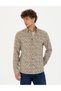 Khaki Slim Fit Long Sleeve Shirt 50274113-Vr027 - 3
