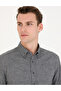 Gray Slim Fit Long Sleeve Shirt 50274660-Vr024 - 3