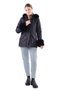 Black Sleeve Fur-Trimmed Short Coat 3433 - 4
