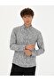 Gray Slim Fit Long Sleeve Shirt 50274089-Vr024