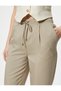 Chino Trousers Lace-up High Waist Pocket Detailed - 5