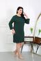 Women's Large Size Combed Cotton Nightgown Home Dress Emerald Green 12506 - 6