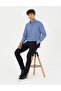 Navy Blue Slim Fit Long Sleeve Shirt 50275814 -Vr033 - 4