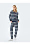 Christmas Themed Printed Cotton Pajamas Set