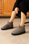 Mini Gray Suede Sheepskin Thick Sole Women's Boots - 3