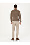 Mink Slim Fit Striped Canvas Trousers 50278471-Vr052 - 4