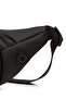 Black PU Leather Waist and Shoulder Bag with Waterproof Fabric Feature - 3