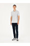 Light Gray Slim Fit Buttoned Polo Collar T-Shirt 50284327-Vr001 - 4