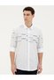 Navy Blue Slim Fit Long Sleeve Shirt 50284922-Vr033