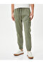 Jogger Pants with Cargo Pocket and Lace Waist - 3