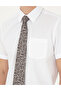 قميص أساسي أبيض بأكمام قصيرة وقصة عادية 50286243-VR013 - 7