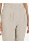 Beige Linen Blend Carrot Fit Trousers 50285479-Vr011 - 5